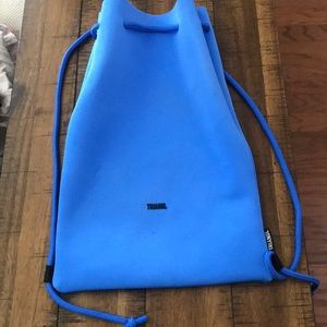 Blue drawstring Triangl bag